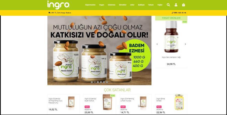 İngro Gıda Vegan Glutensiz Doğal Online Ürün Satış Mağazası